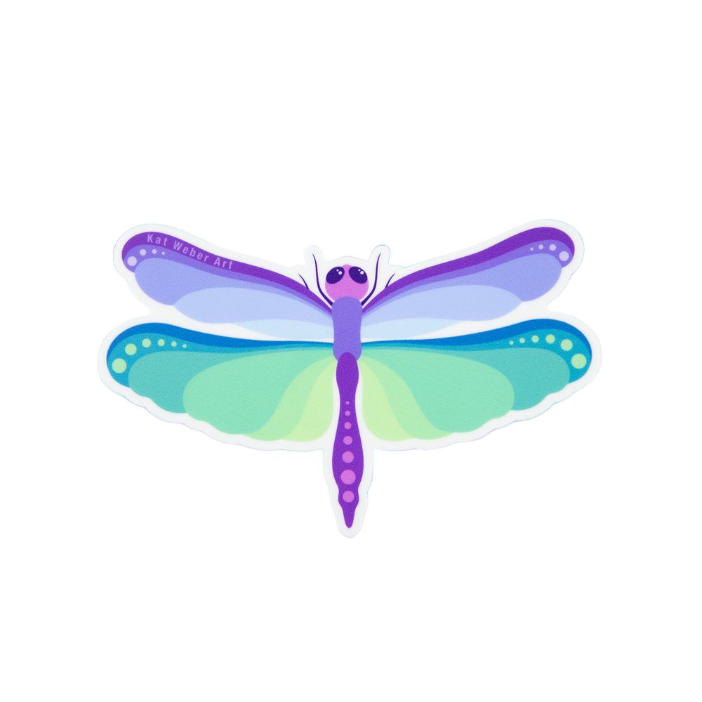 Vinyl Stickers by Kat Weber Art - Dragonfly